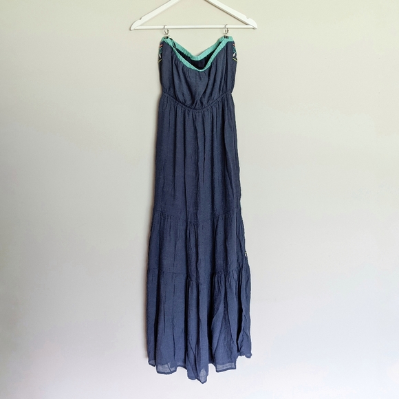 NWT Boho Maxi Dress with Tassels and Embroidery - Picture 5 of 12